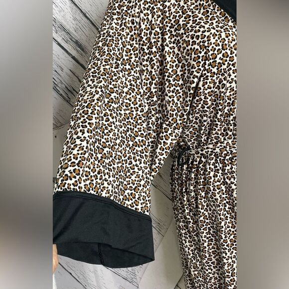 In Bloom by Jonquil Short Leopard Print Robe Kimono XS/S - Picture 4 of 8